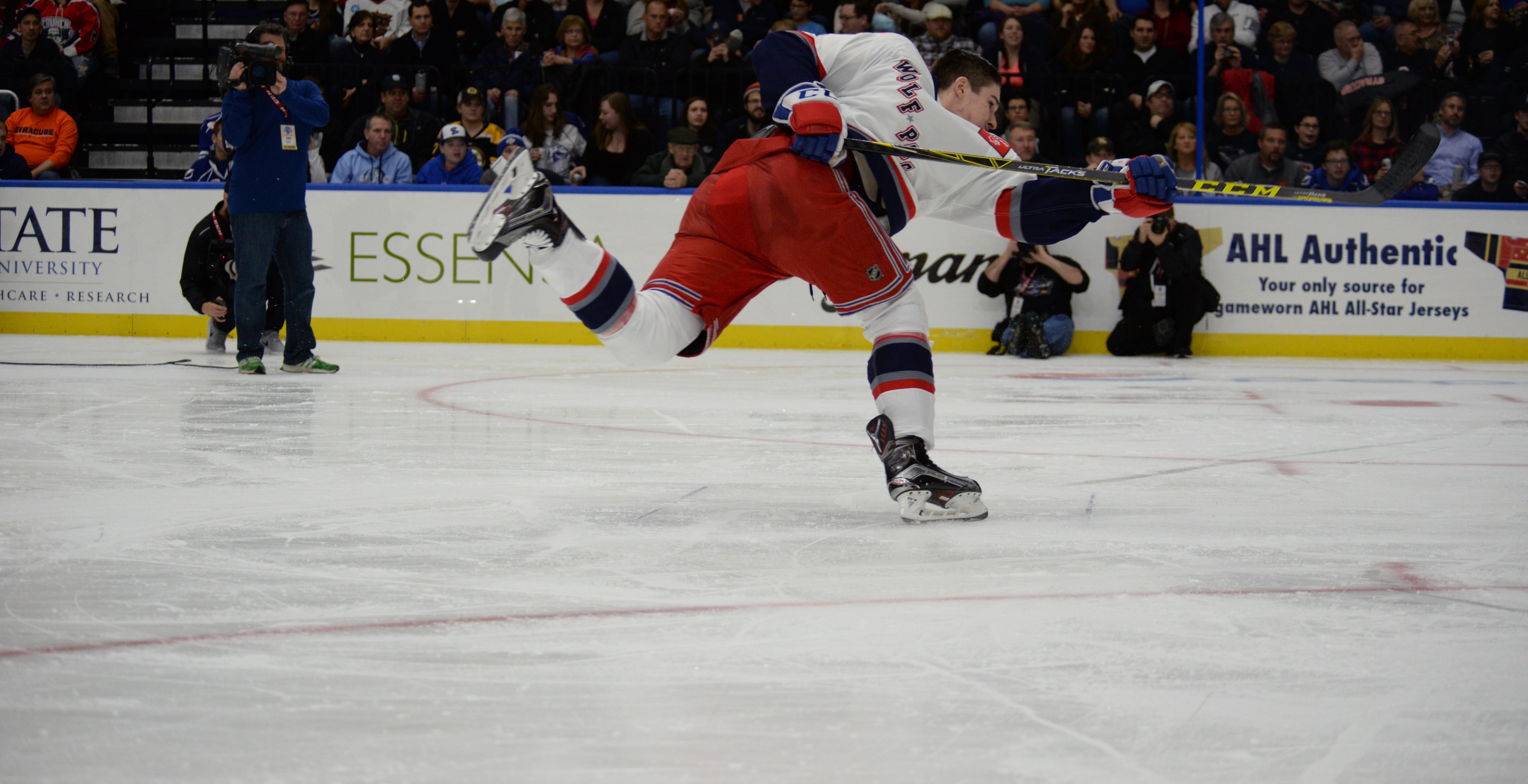 Pack s Graves Wins AHL Skills Competition s Hardest Shot Event 