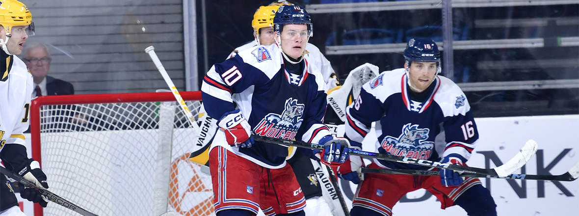 DYLAN ROOBROECK EXTENDS POINT STREAK, BUT WOLF PACK FALL TO PENGUINS 2-1