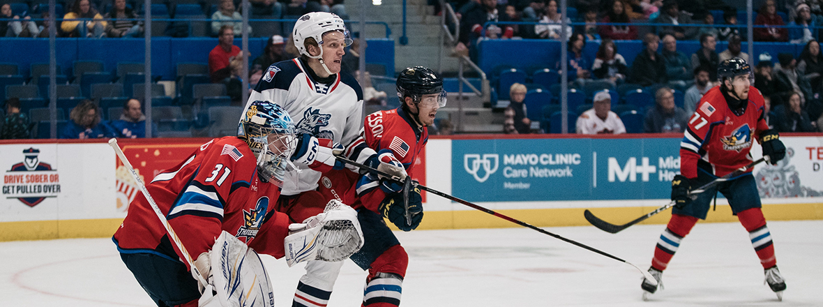 DYLAN ROOBROECK SCORES FIRST PRO GOAL, BUT WOLF PACK FALL 5-2 TO THUNDERBIRDS